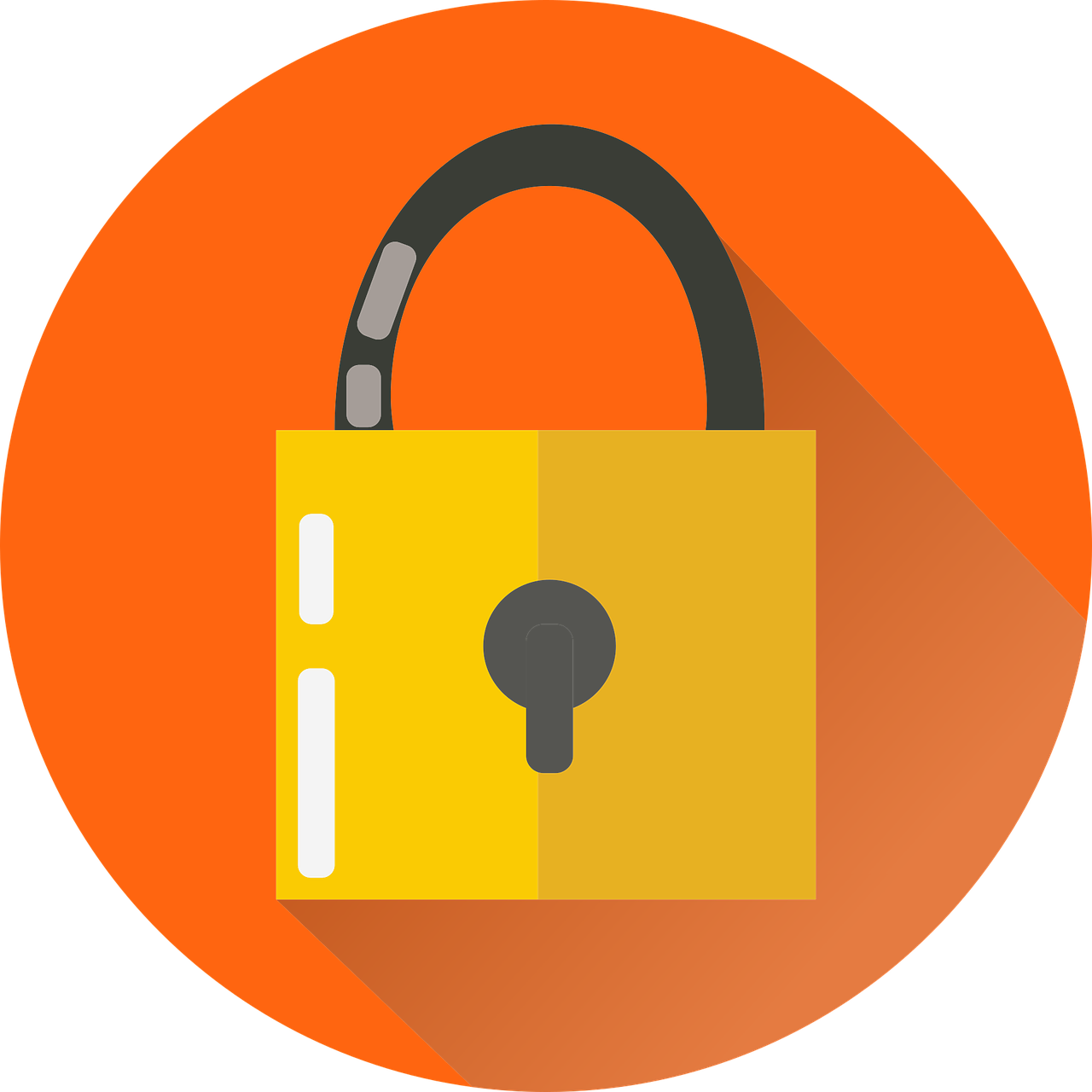 Free lock security key vector